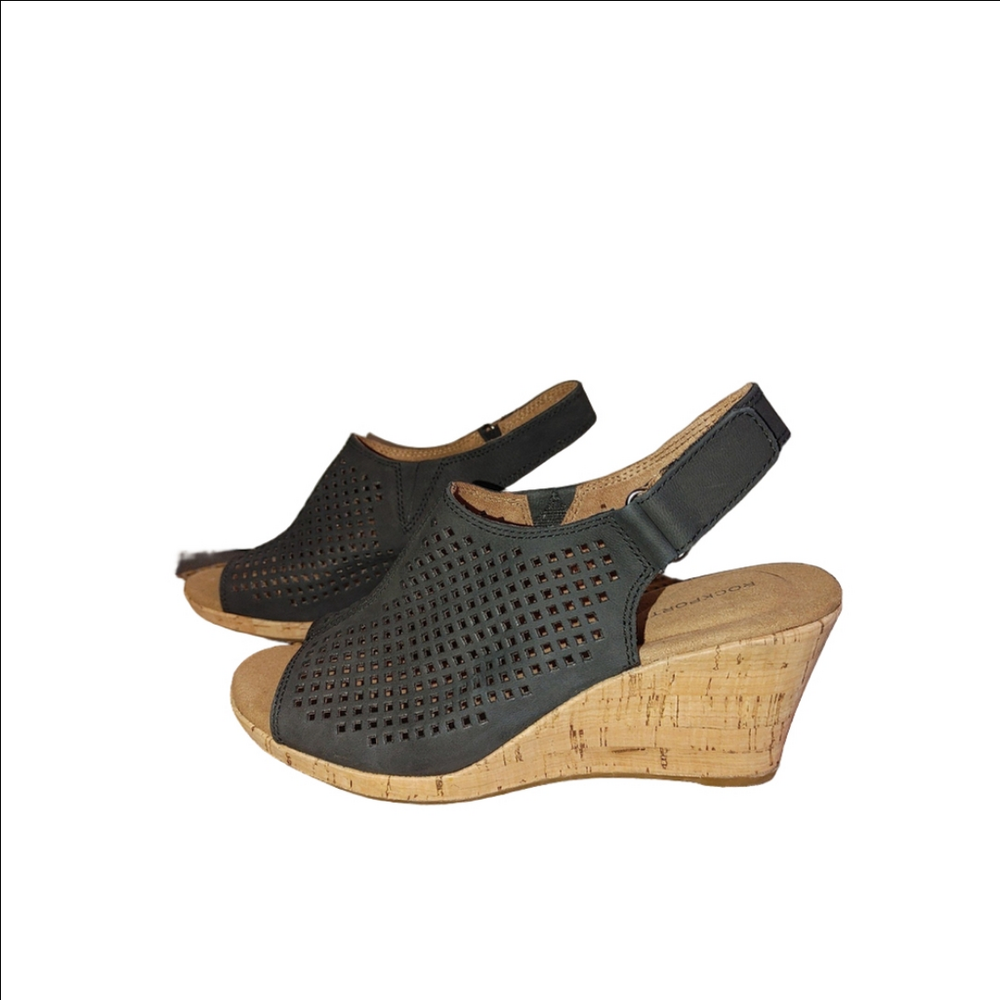 Rockport Briah Perforated Wedge Sandal Size 6.5w